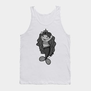 Cute Mermaid Illustration Tank Top